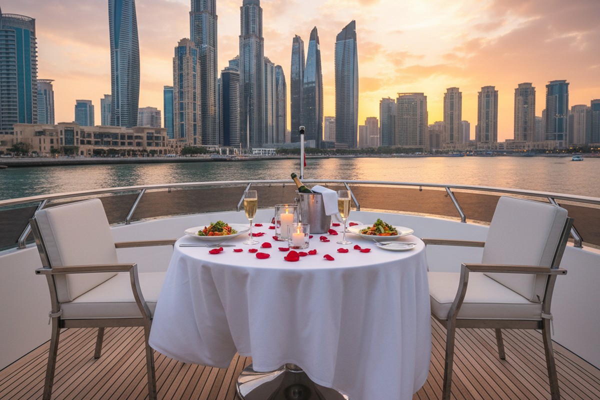 Ужин на яхте в Дубае